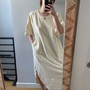 Free People Beach Loungewear Neutral Cozy Dress Small (Oversized)